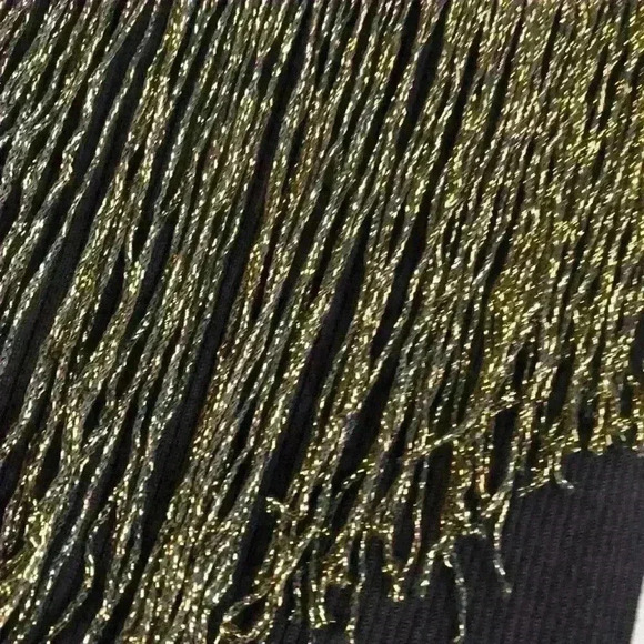 - BLACK/GOLD STRETCHY BLACK FANCY DRESS - Picture 4 of 4